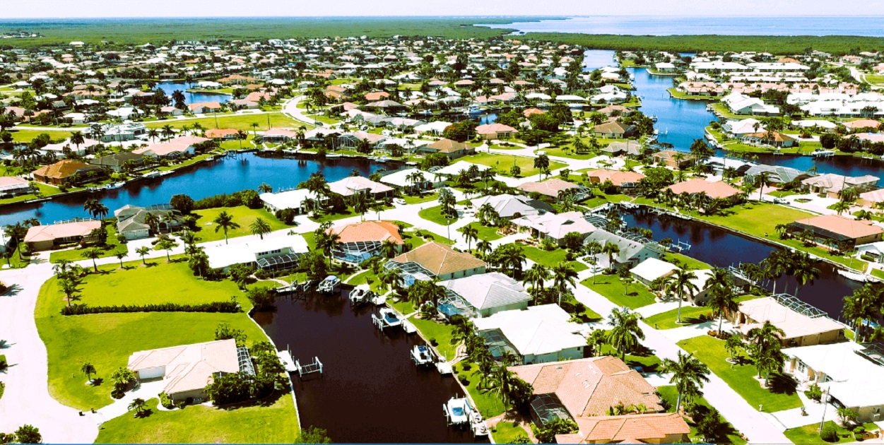 Professional home inspector at a historic waterfront property in Punta Gorda, Florida